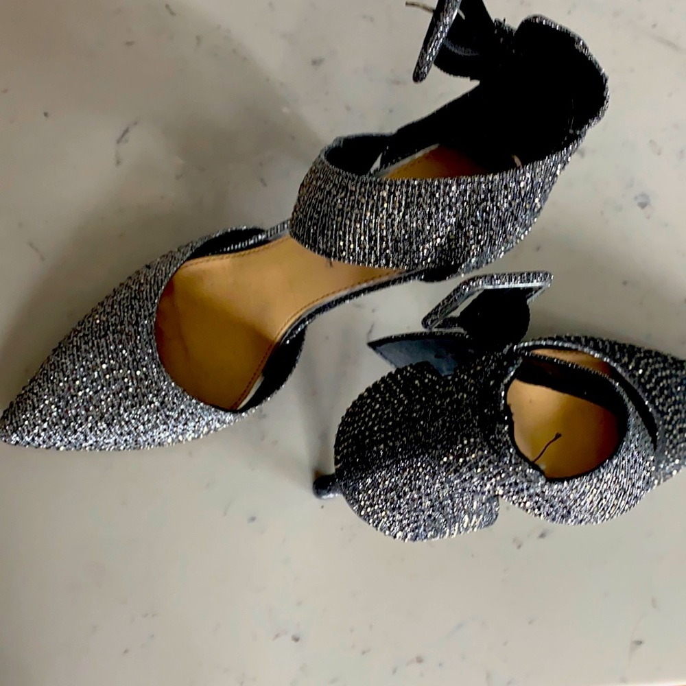 Michael - silver sequin heels